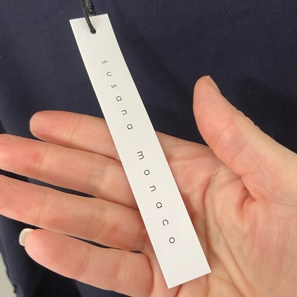 NWT Susana Monaco Sleeveless Shirred Side Dress Midnight size XS - Picture 6 of 13